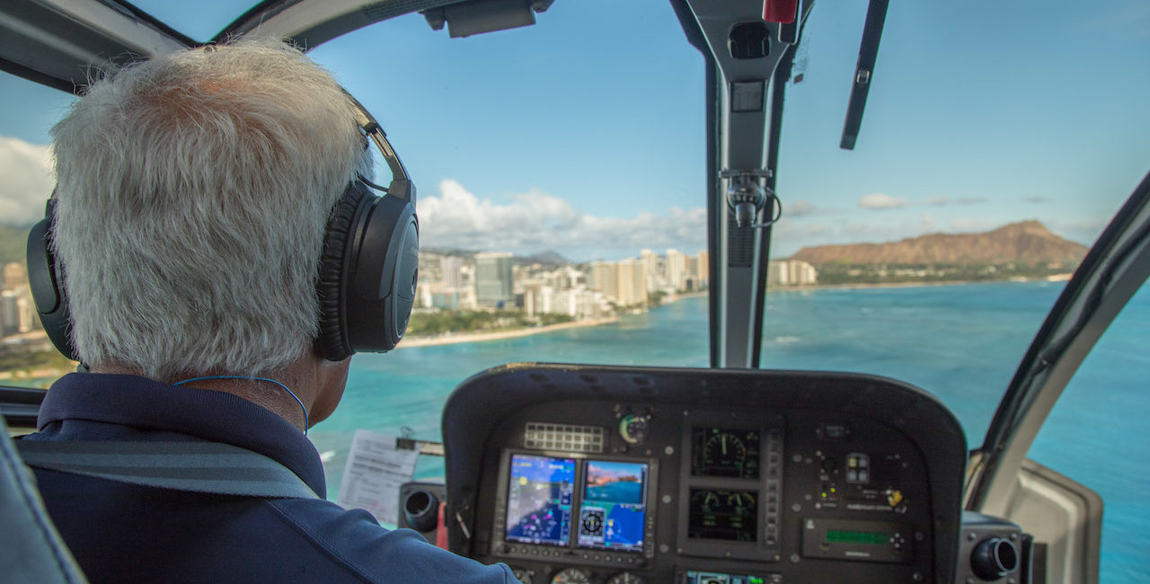 Inside View of Blue Hawaiian Helicopter