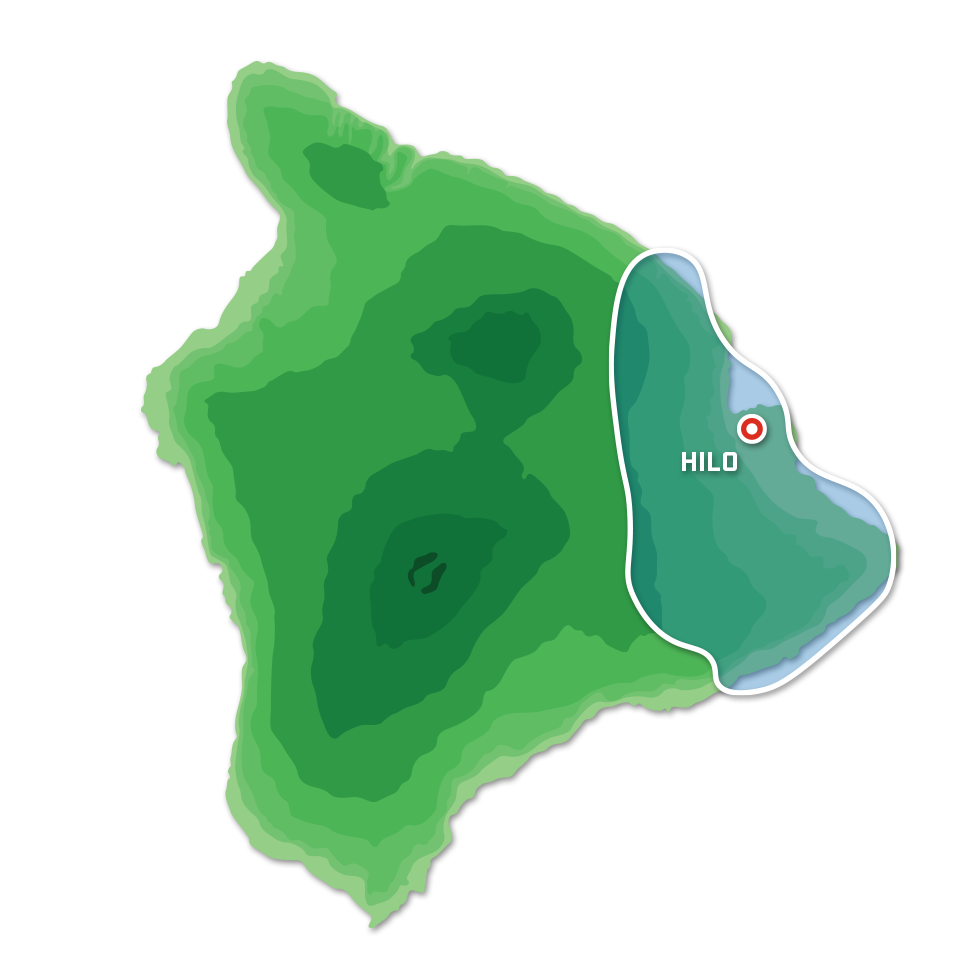 Discover Hilo Tour route